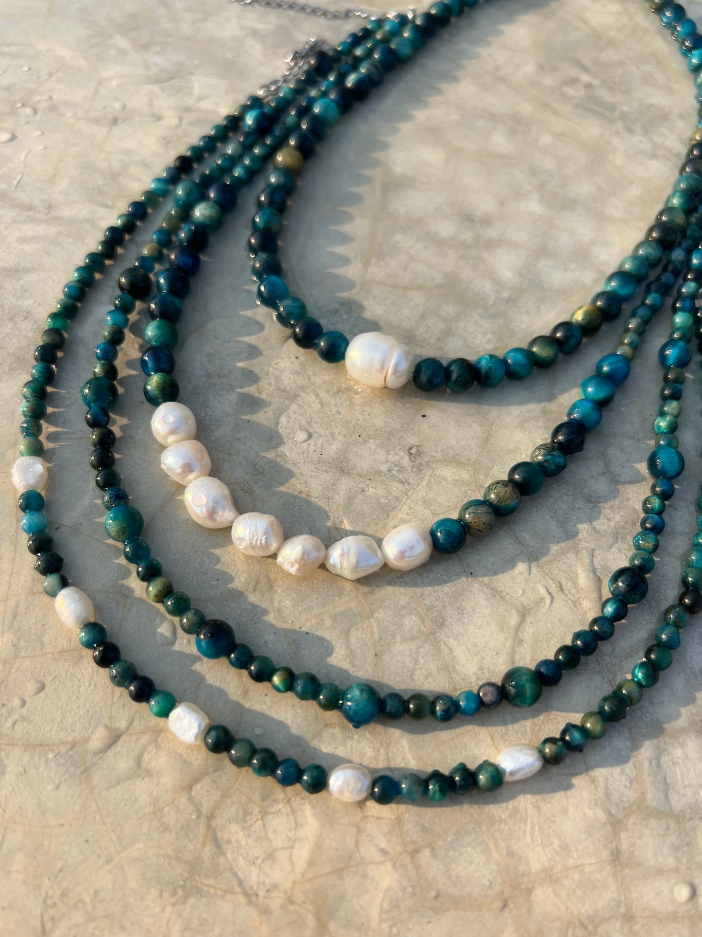 Meris Necklace | Blue Tiger Eye