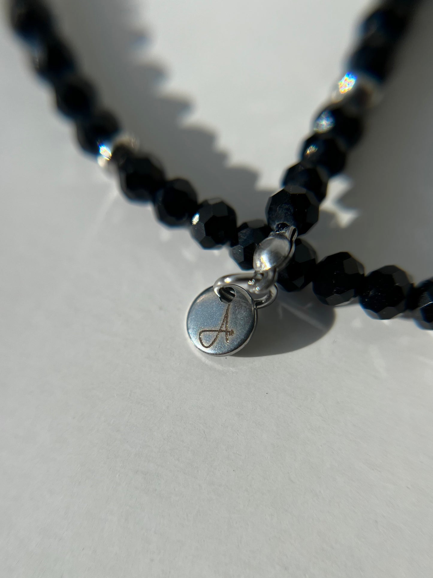 Black Crystal Necklace 4mm