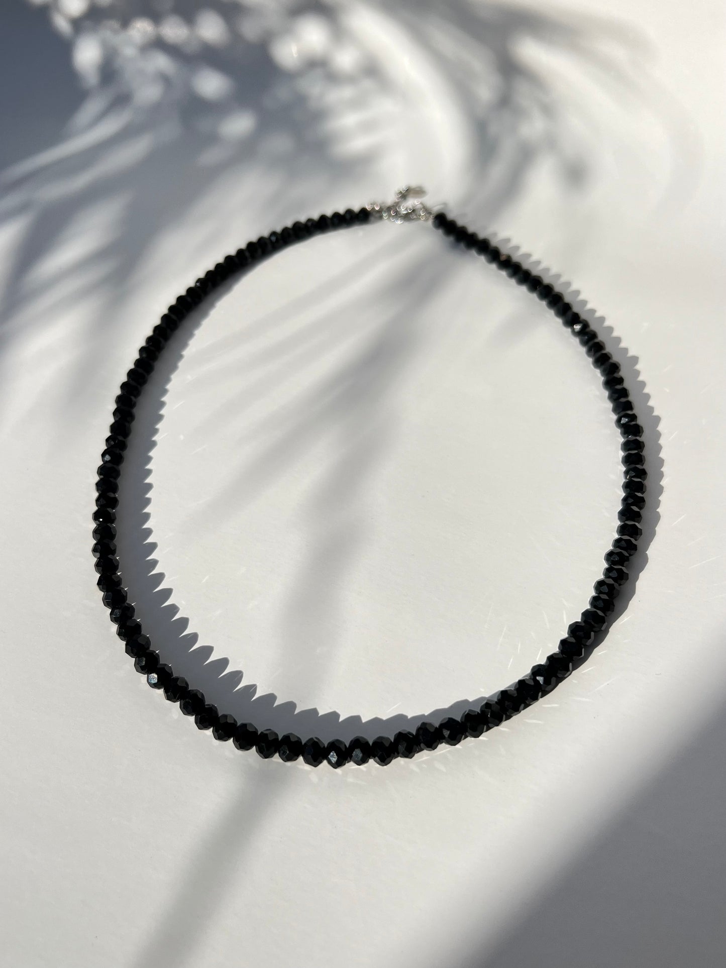 Black Crystals Necklace 6mm